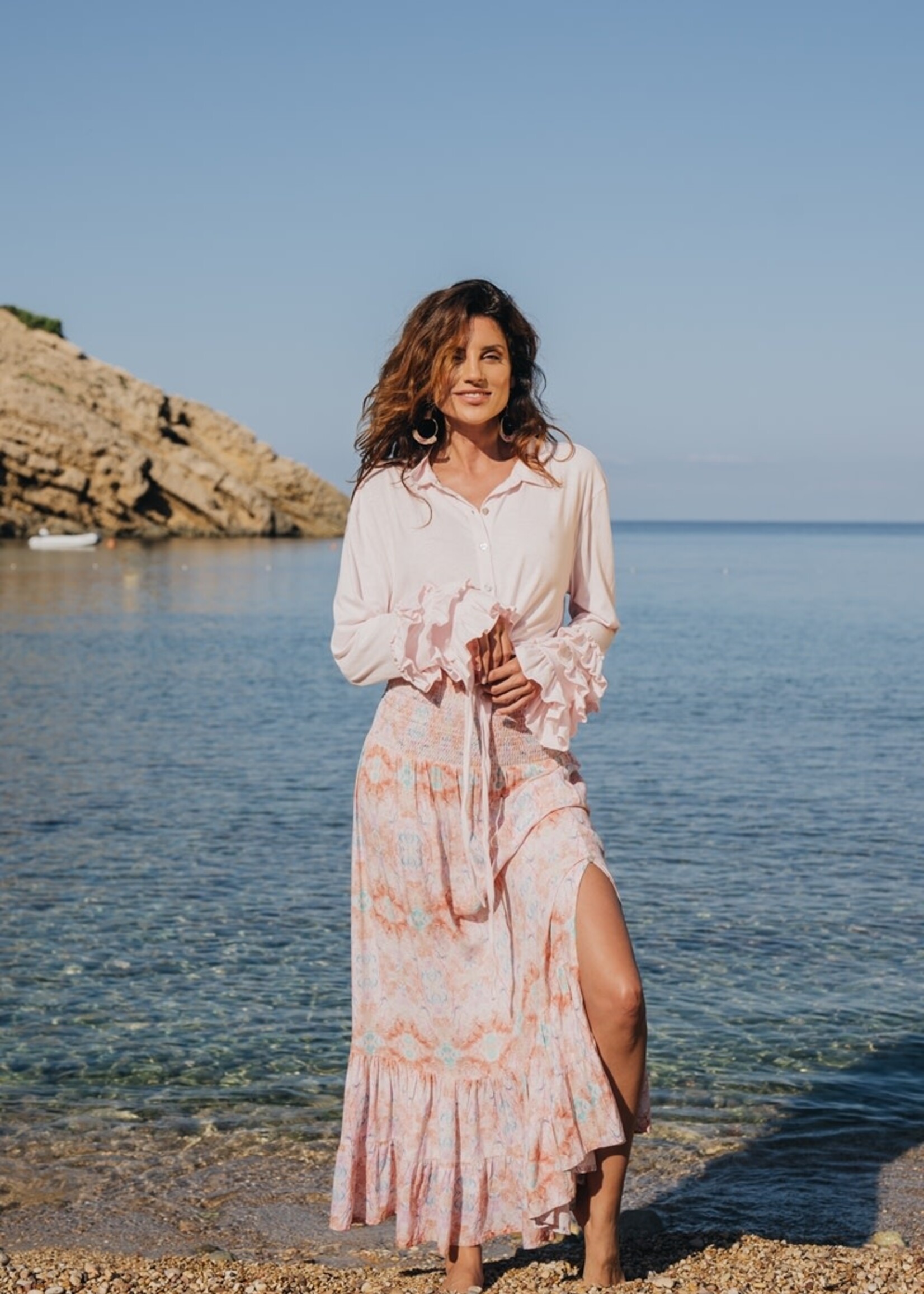 Isla Ibiza Bonita Maxi Skirt Dreamcatcher Mixed Colors – Pink