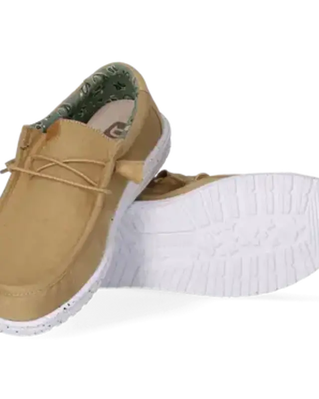 Hey Dude Wally Washed Canvas Walnut