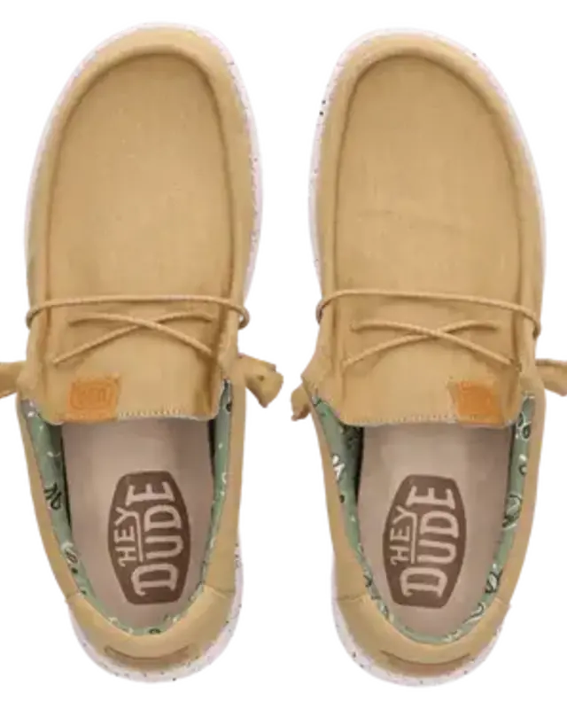 Hey Dude Wally Washed Canvas Walnut