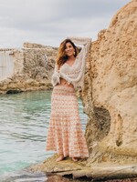 Isla Ibiza Bonita Maxi Skirt Happy Fantasy Orange