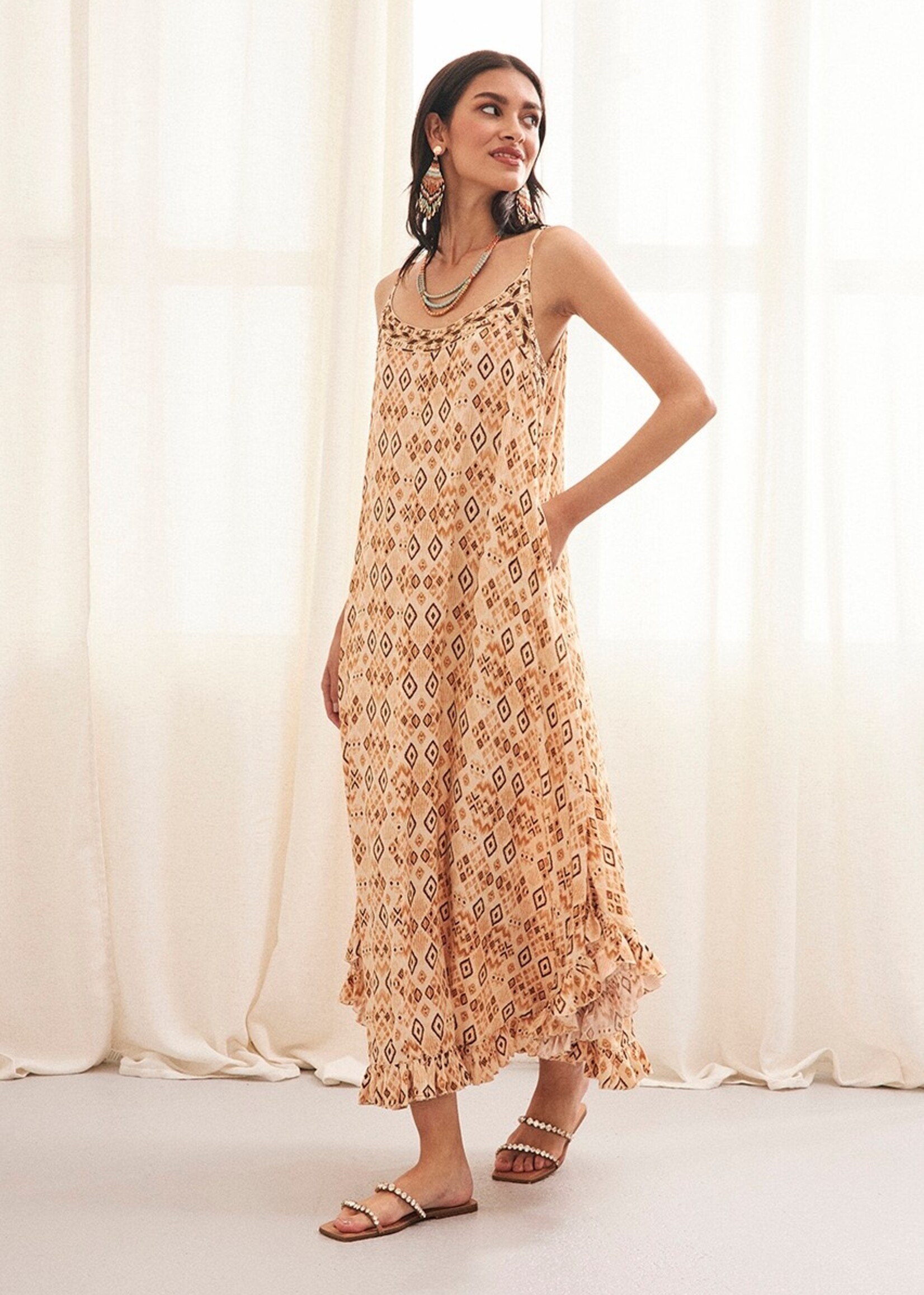 NKN Nekane Long Dress Cascadia Sand