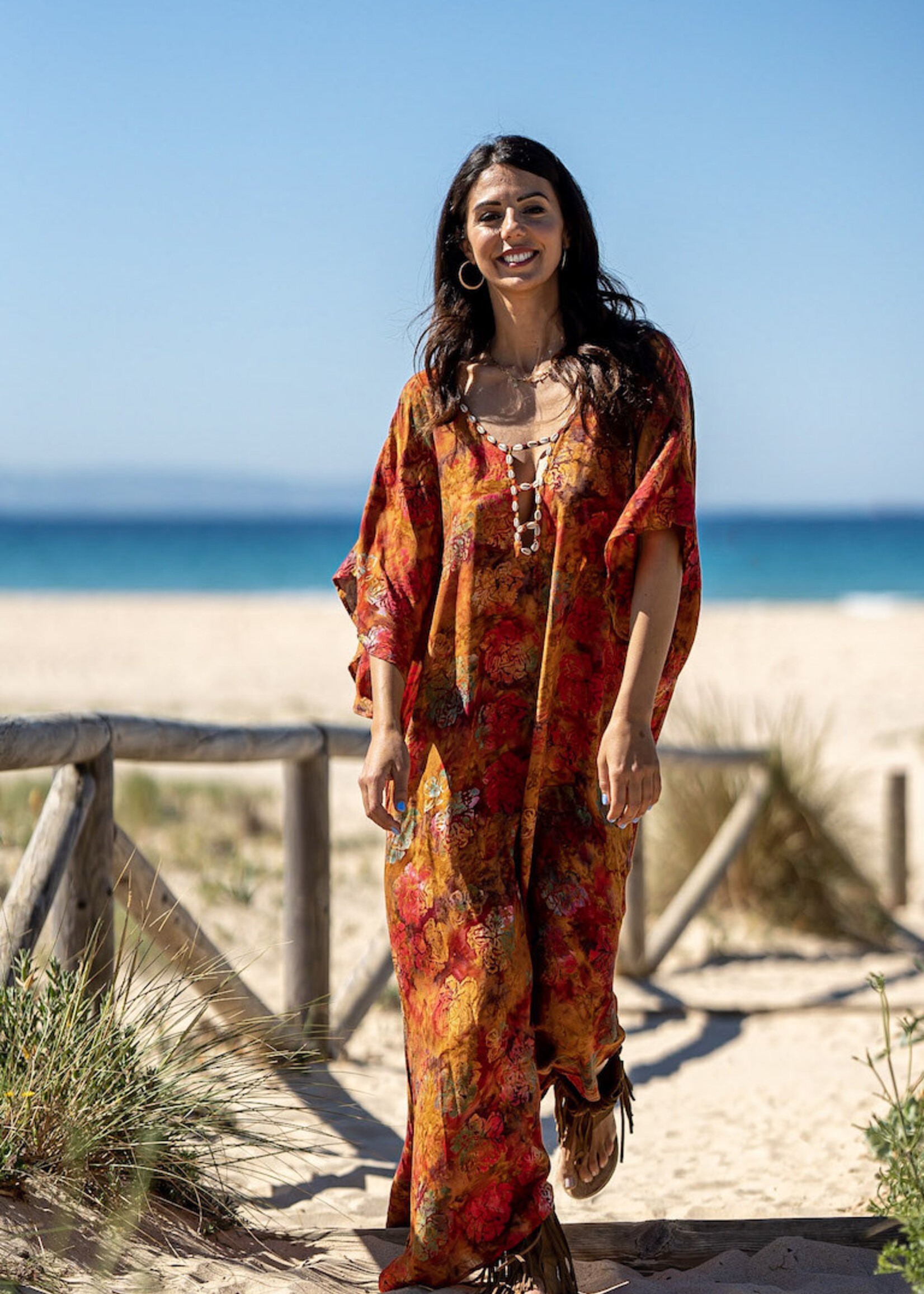 Tarifa Soul Maxi Tunic Olivia Ocher