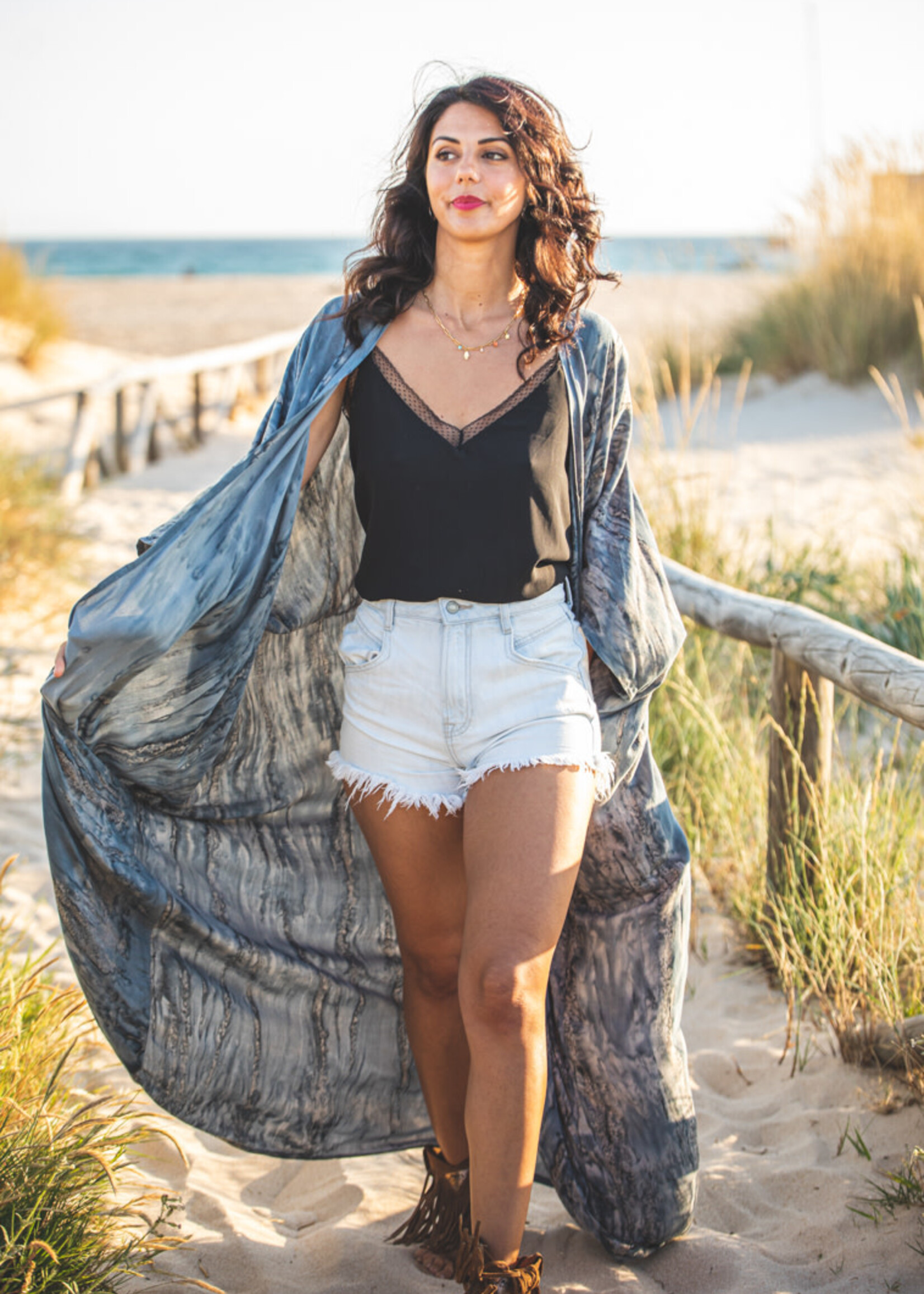 Tarifa Soul Kimono Holbox Boho Light Blue