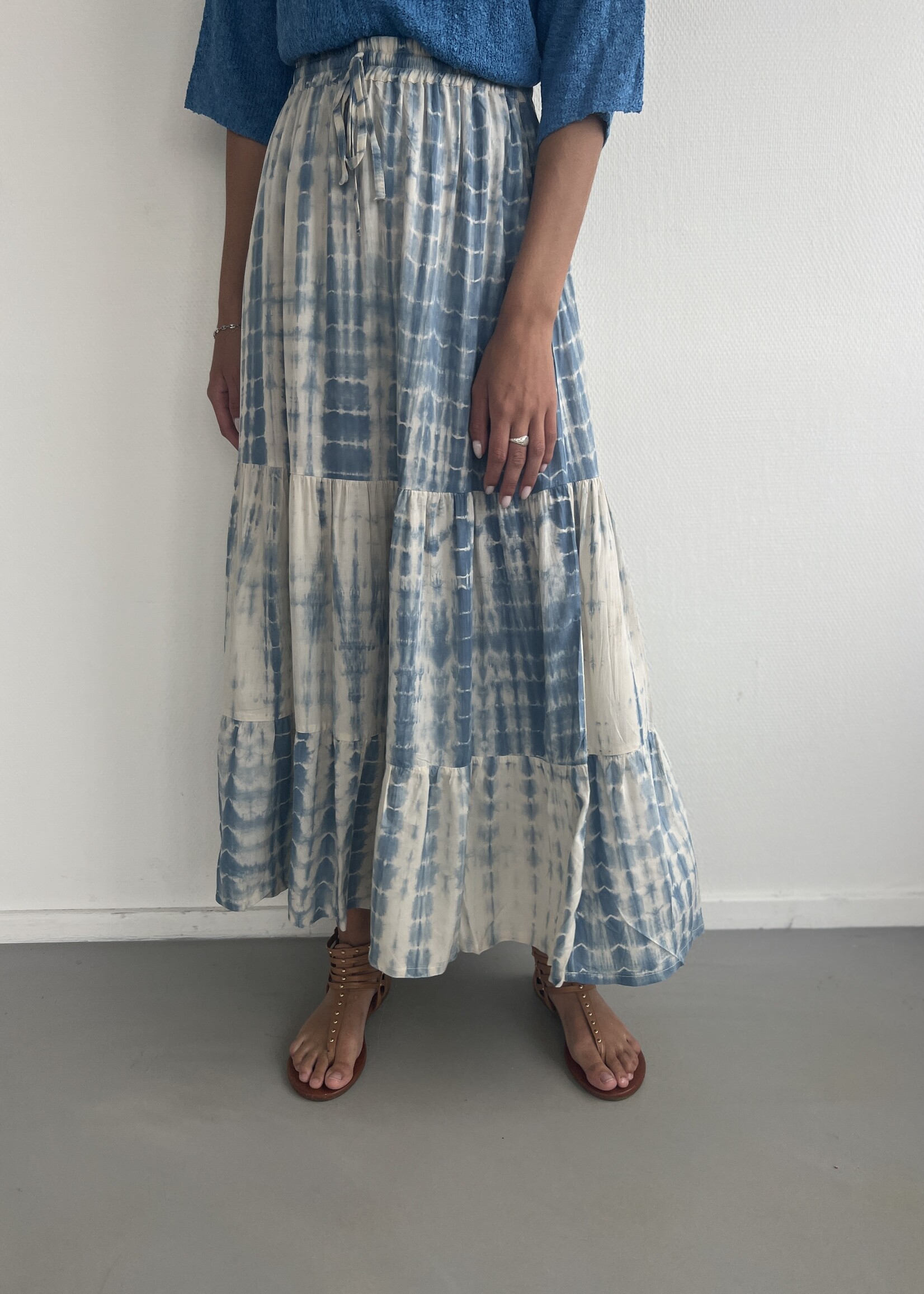 Bindi by Sust Isla Skirt Tie & Dye Blue-Cream