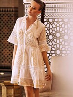 Iconique Rachel Shirt Dress Golden Age White