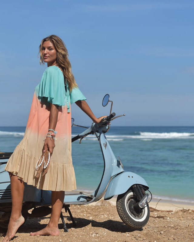 Hot Lava Dress Joni Sunny Days Turquoise/Orange