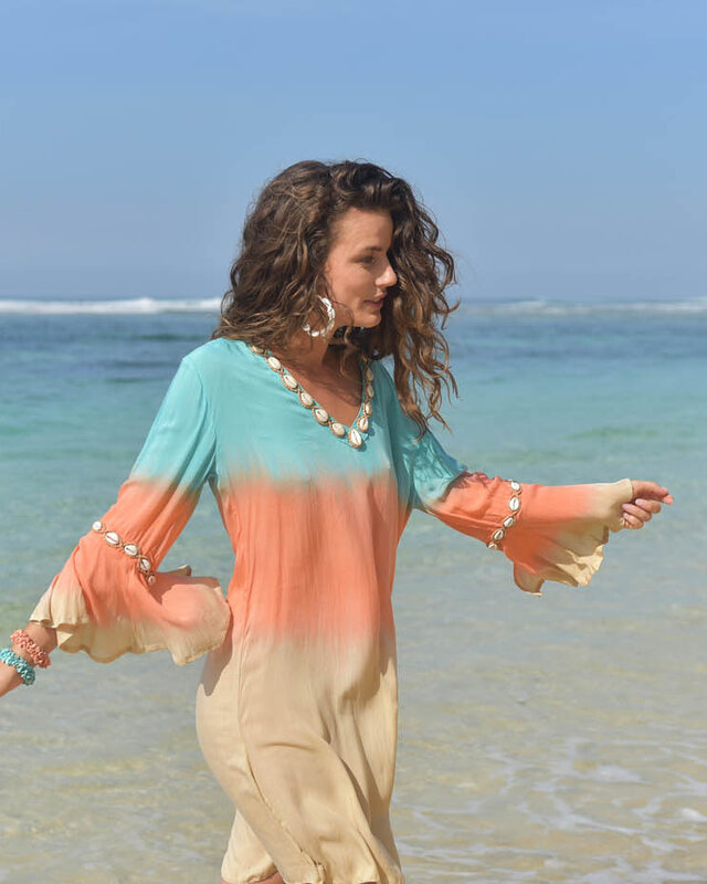 Hot Lava Tuniek Antibes Sunny Days Turquoise/Orange