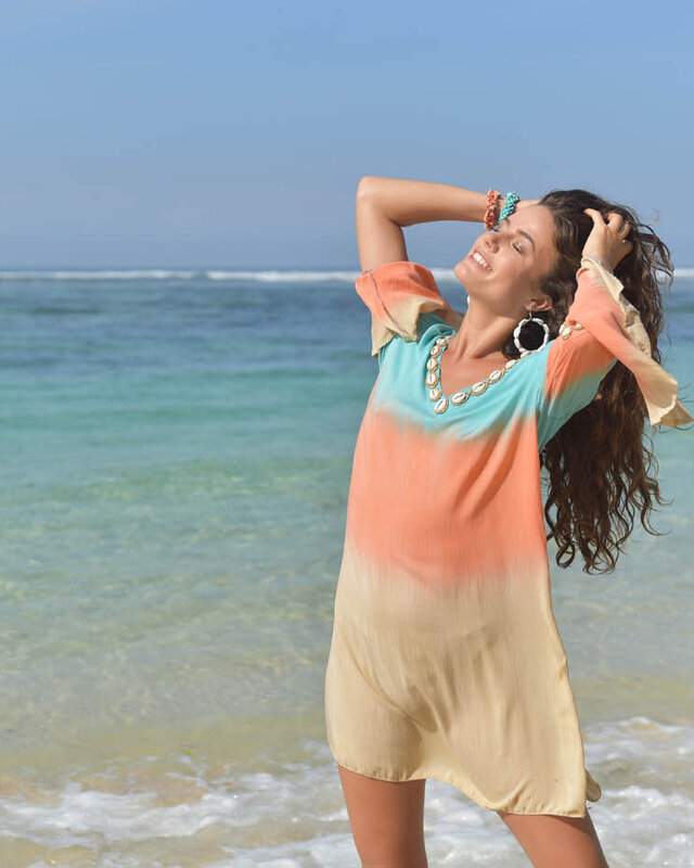 Hot Lava Tuniek Antibes Sunny Days Turquoise/Orange