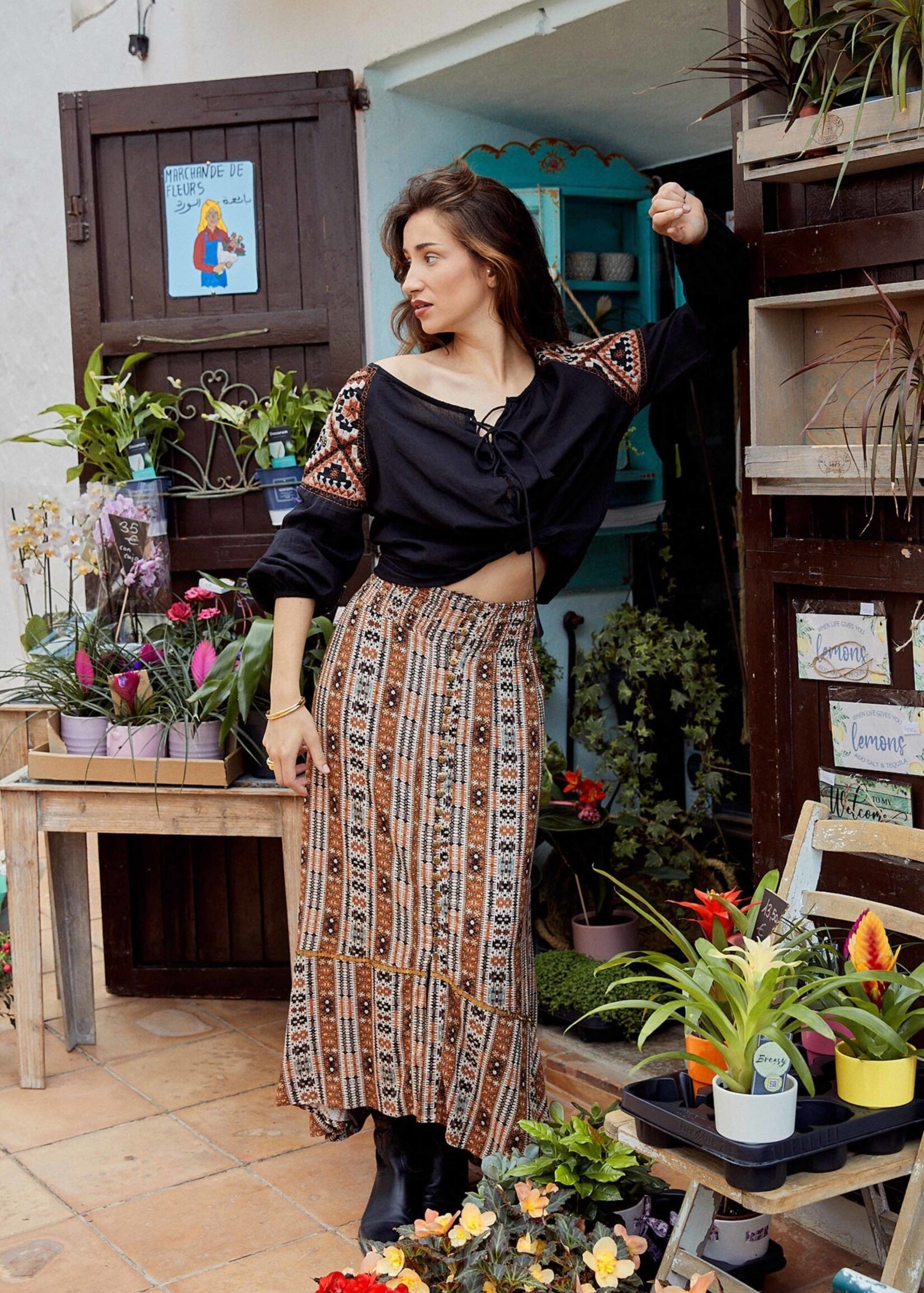 Isla Ibiza Bonita Long Skirt Marrakesh Brown