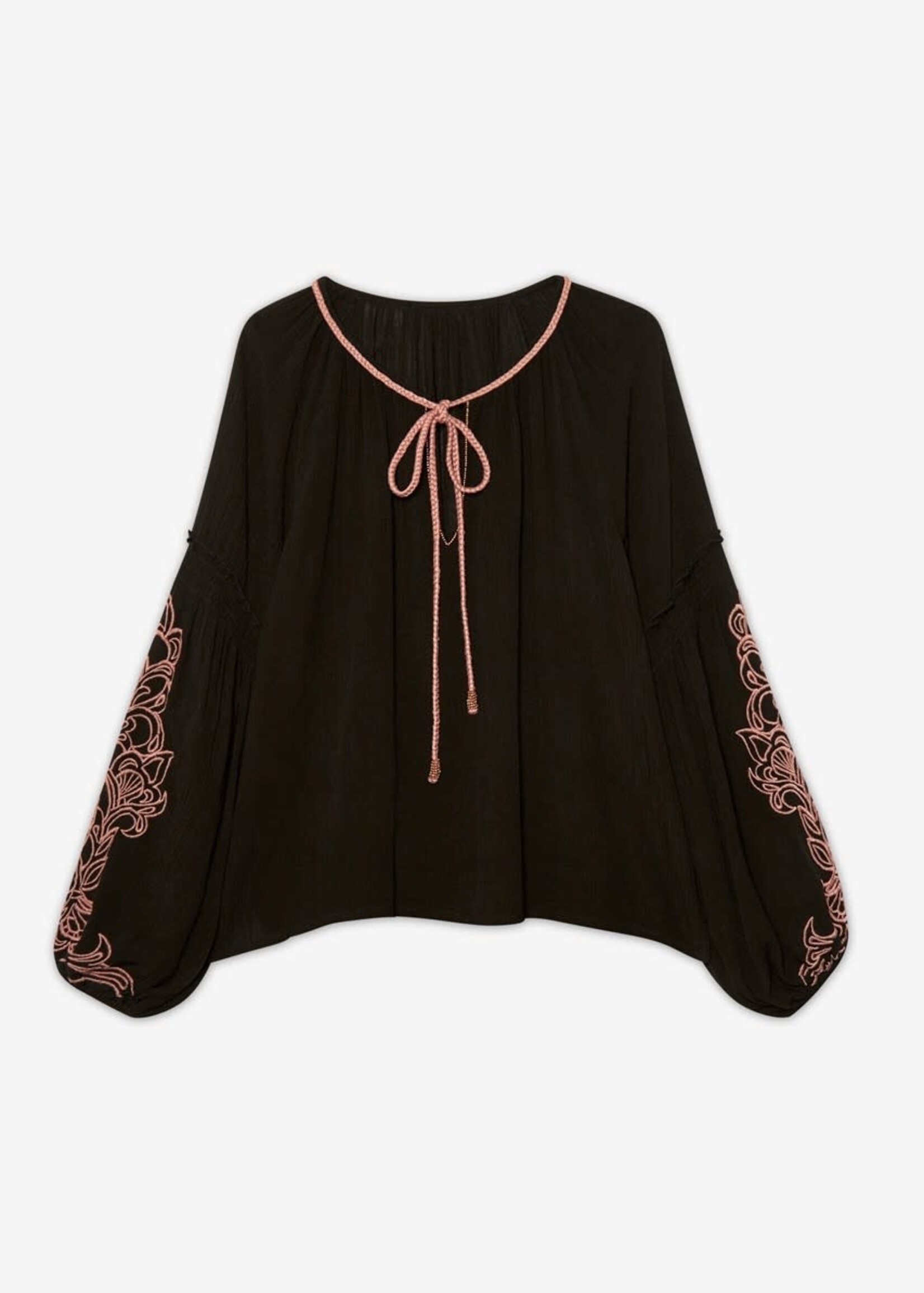 NKN Nekane Blouse Yojana Floral Embroidered Black