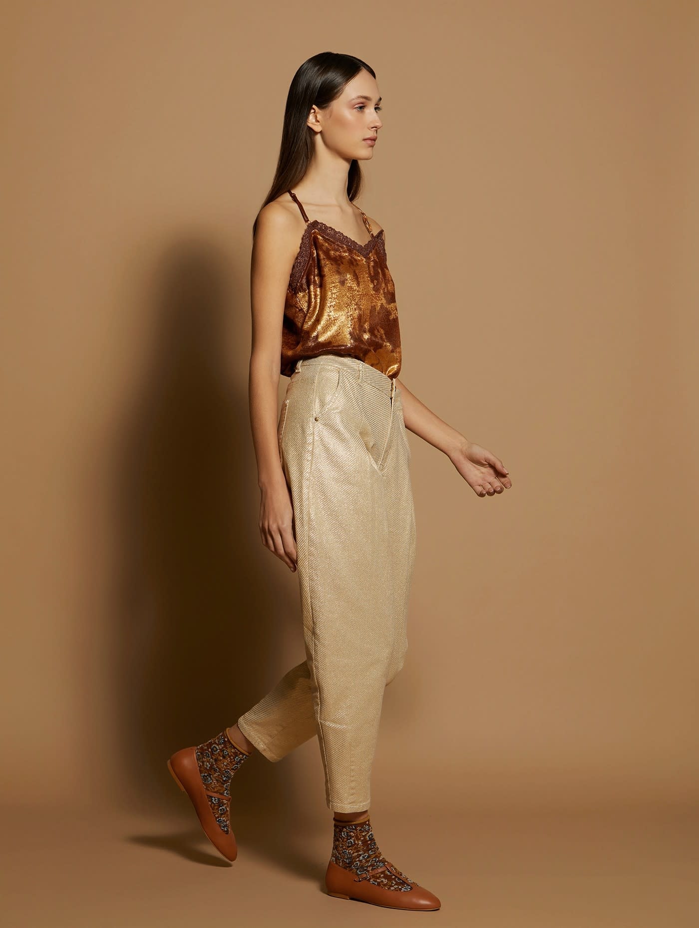 Gold Effect Trousers