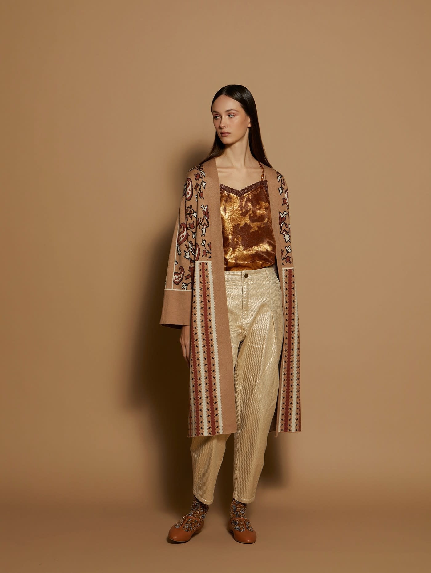 Gold Effect Trousers