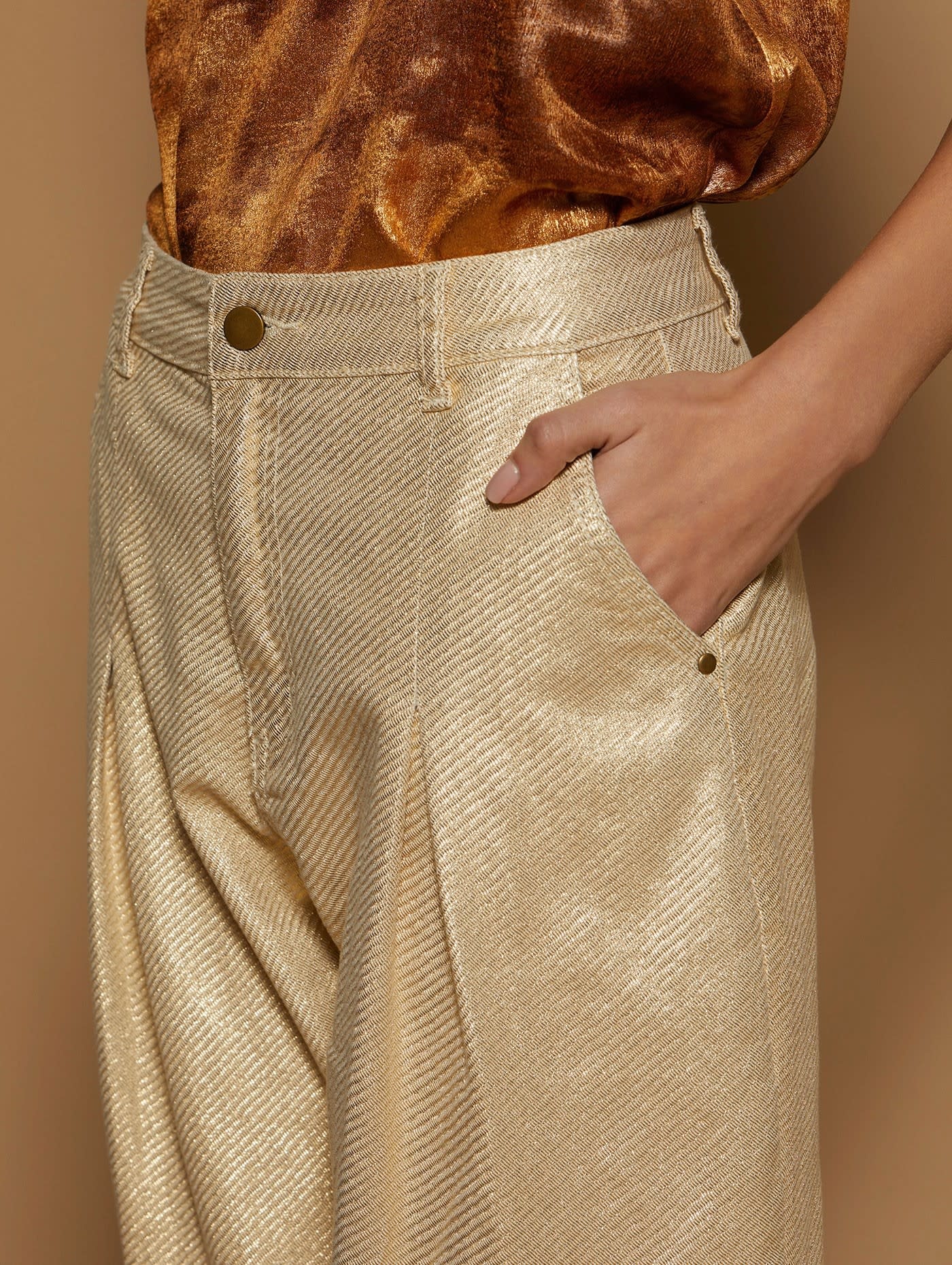 Gold Effect Trousers