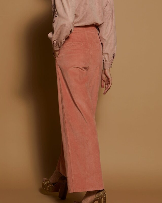 Meisïe Velvet Effect Trousers Rose