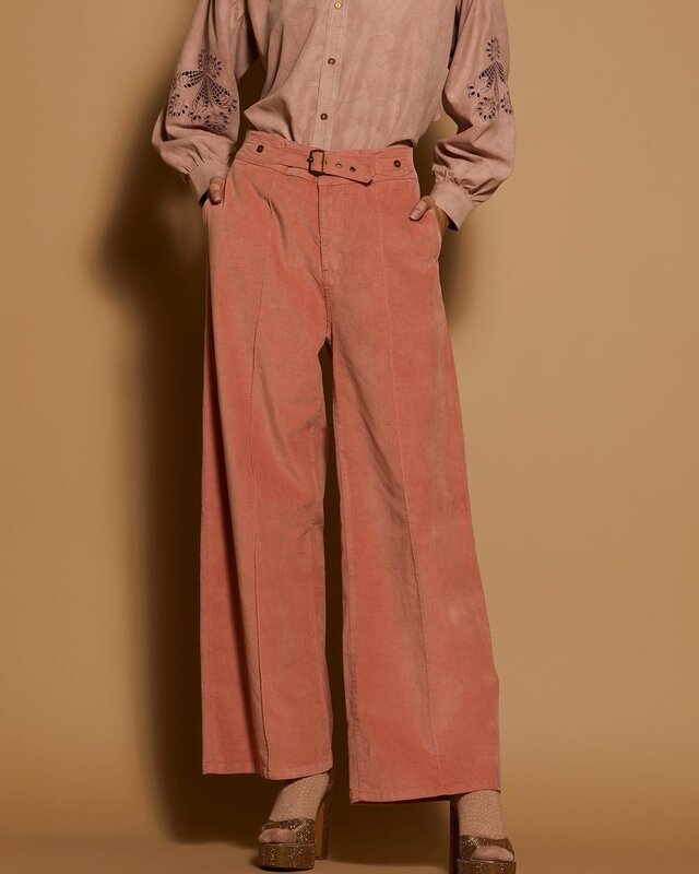 Meisïe Velvet Effect Trousers Rose