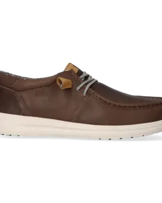 Hey Dude Wally Grip Craft Leather Grey