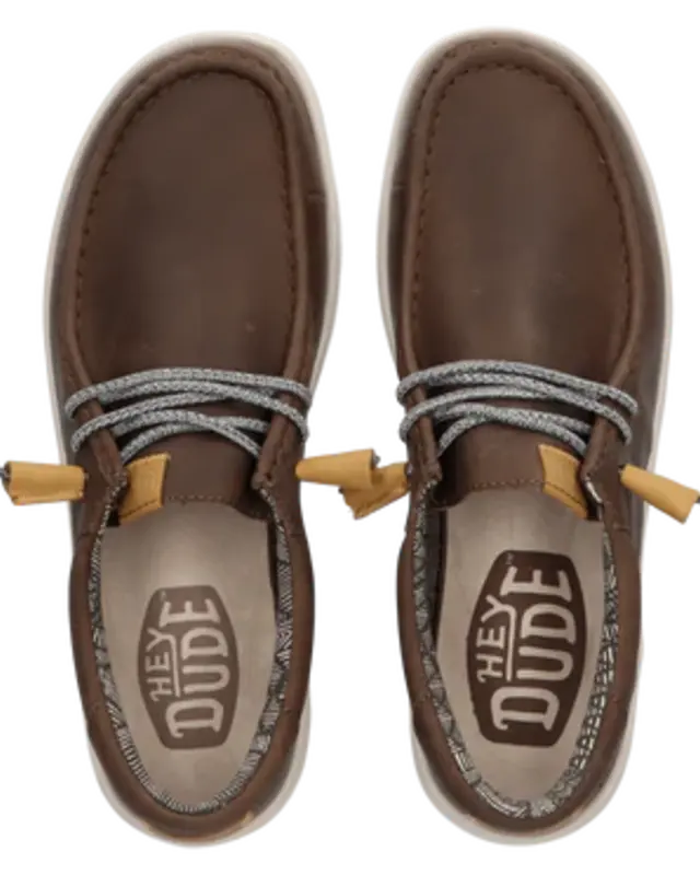 Hey Dude Wally Grip Craft Leather Grey