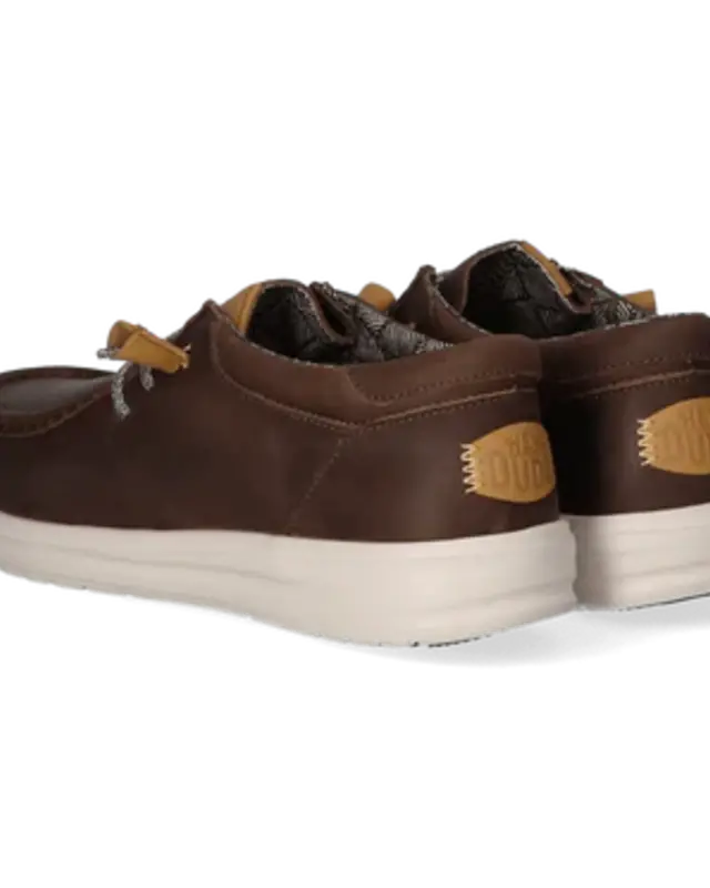 Hey Dude Wally Grip Craft Leather Grey