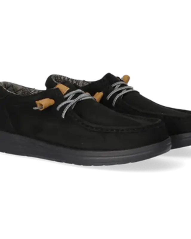 Hey Dude Wally Grip Craft Leather Black
