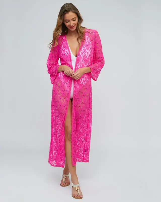 Belize Kimono - Fuchsia