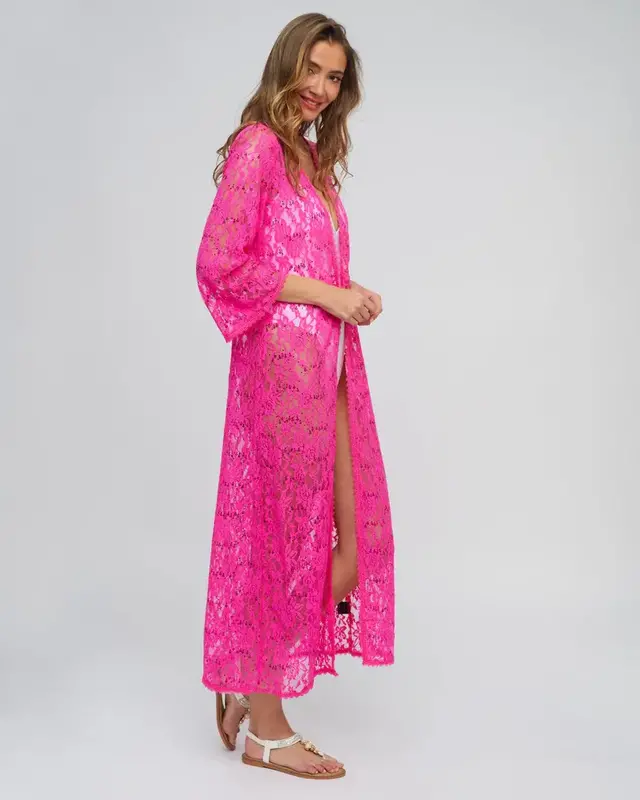 Belize Kimono - Fuchsia