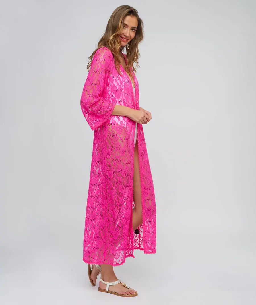 Belize Kimono - Fuchsia