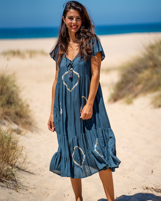 Tarifa Soul Midi Dress Lanzarote Blue