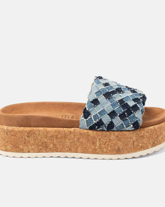 Lazamani Multi Platform Mules Denim