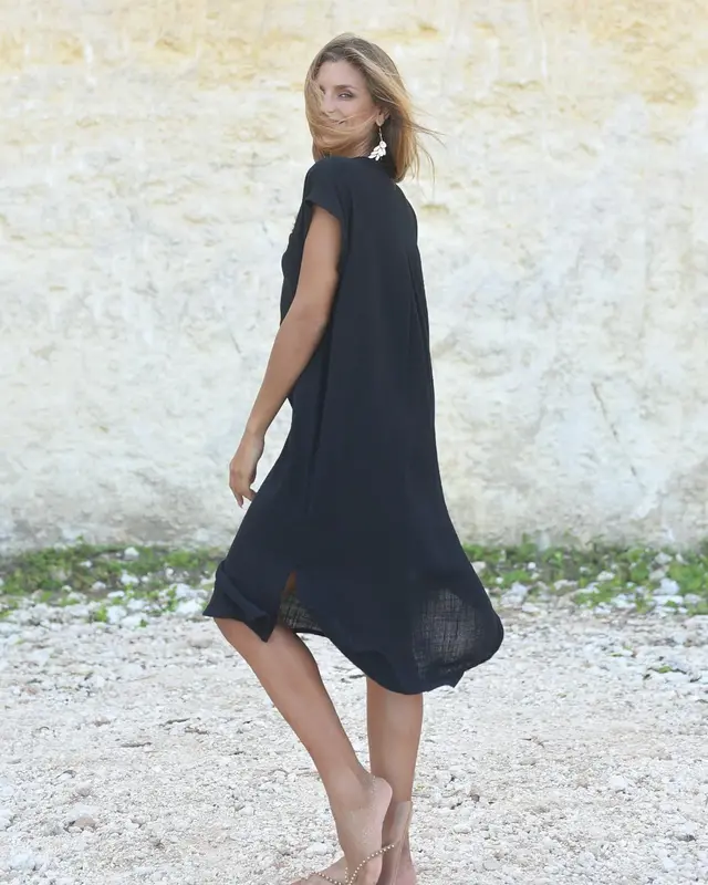 Hot Lava Dress Amalfi long Black