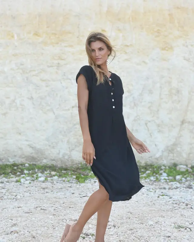 Hot Lava Dress Amalfi long Black