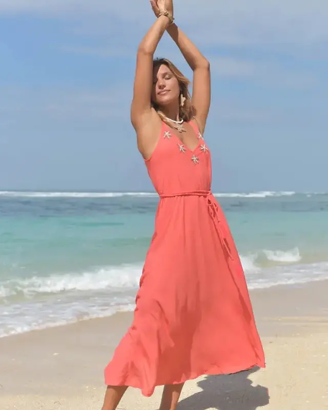 Hot Lava Dress Starfish Hot Coral/Bronze