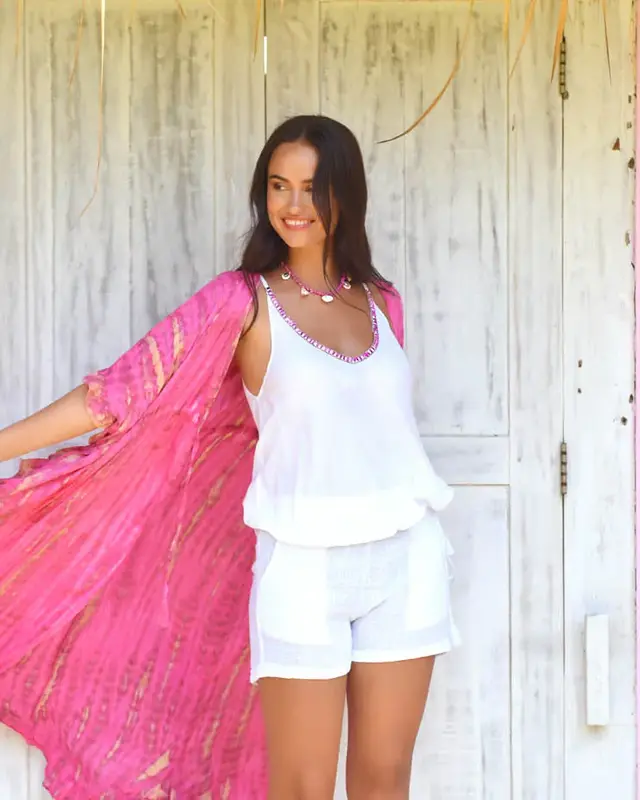 Hot Lava Top Indy Ivory / Hot Pink