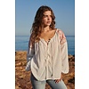 Blouse Embroidery  White - Sunset