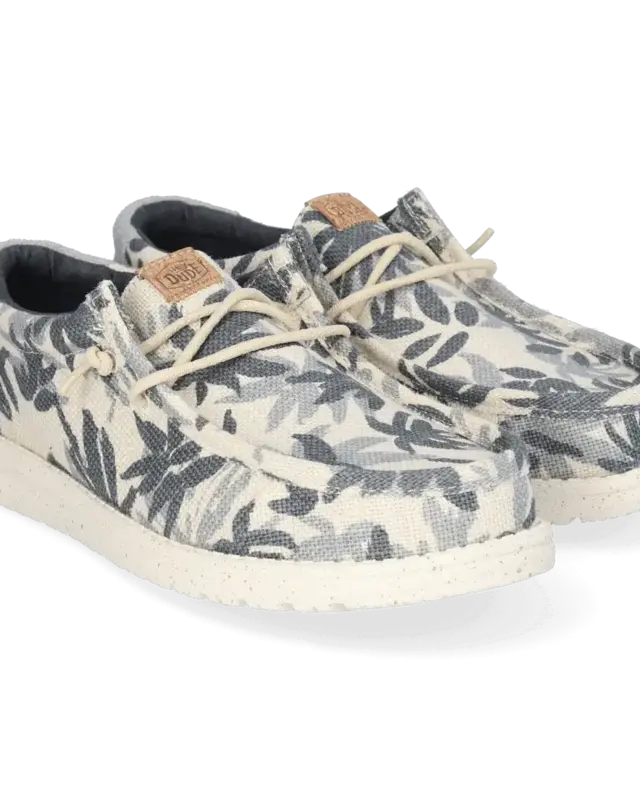 Hey Dude Wally Palm Jute Egret/Cloud Blue