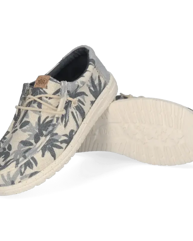 Hey Dude Wally Palm Jute Egret/Cloud Blue