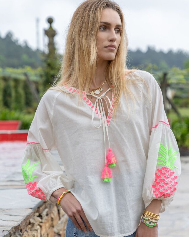 Tartaruga Pineapple Blouse White