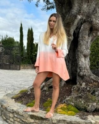 Tartaruga Oceano Hoodie Orange Degraded