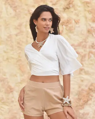 Hot Lava Blouse Luciana Ivory