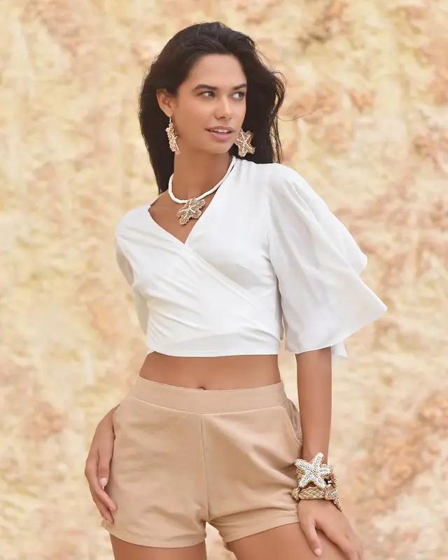 Hot Lava Blouse Luciana Ivory