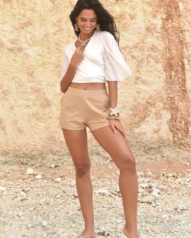 Hot Lava Blouse Luciana Ivory