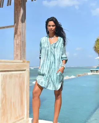 Hot Lava Tunic Fleur Blue Moon