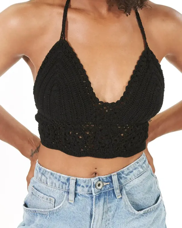 Melé Beach Top Kipas Black