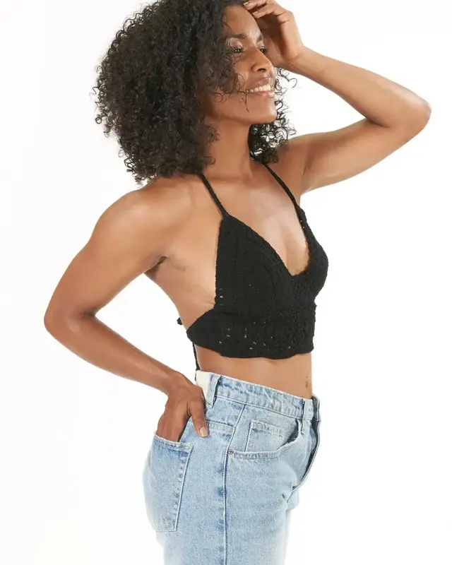 Melé Beach Top Kipas Black