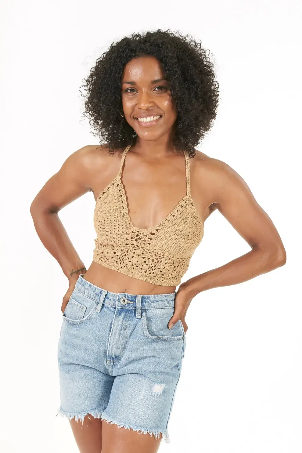 Melé Beach Top Kipas Camel