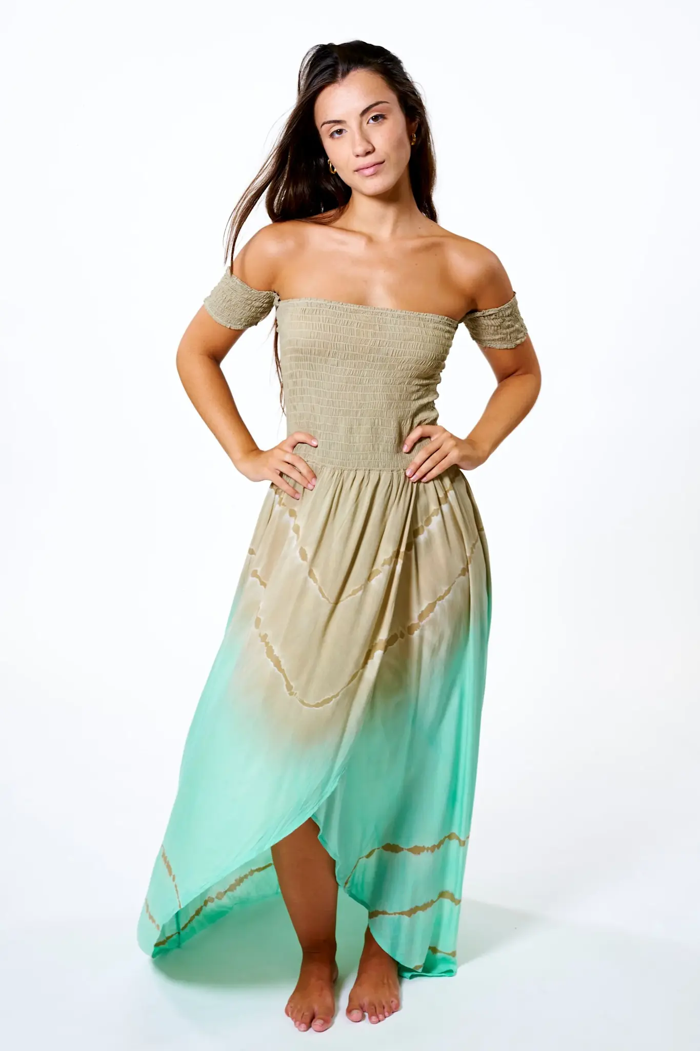 Melé Beach Lange Jurk Topali Cantik Aqua