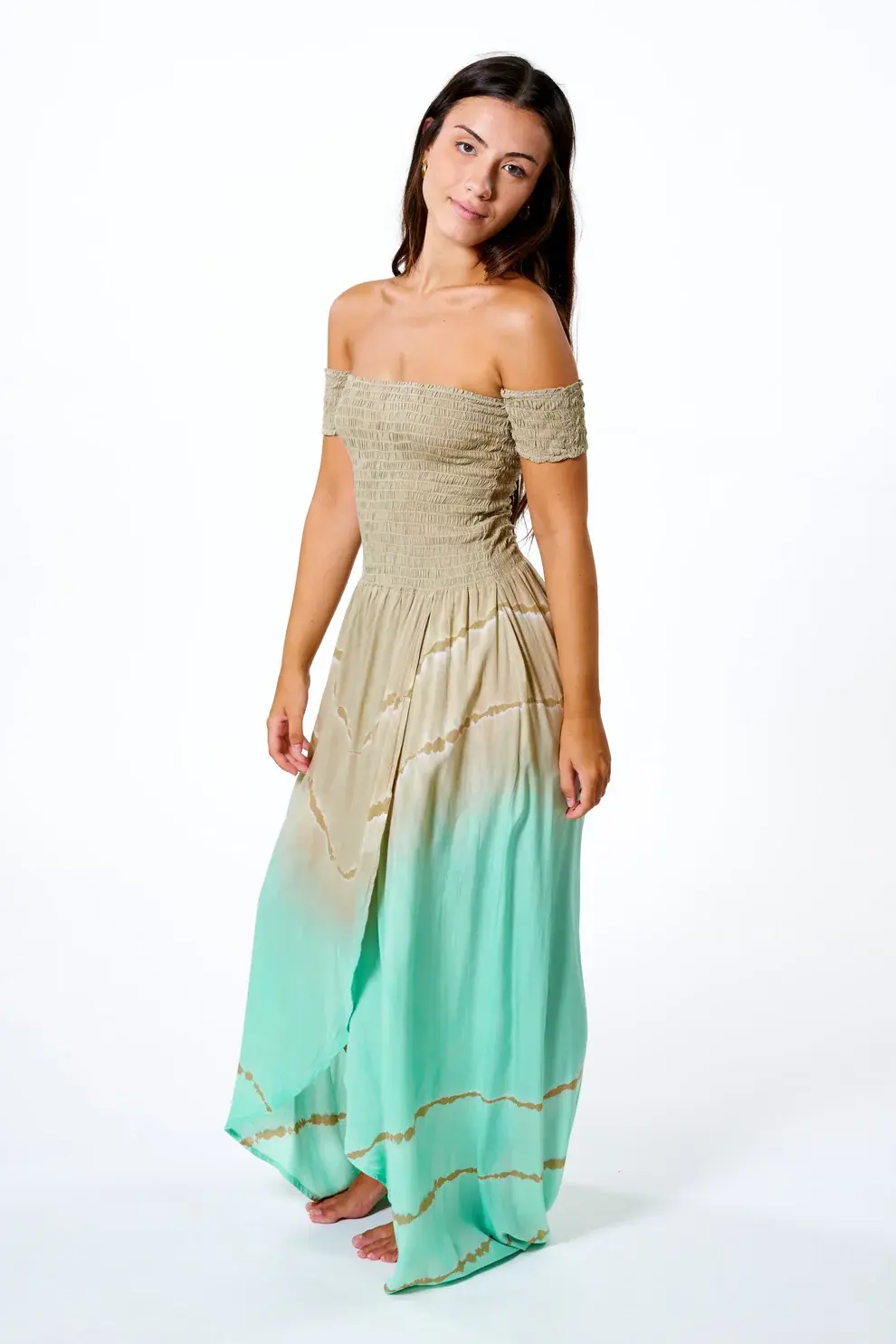 Melé Beach Lange Jurk Topali Cantik Aqua