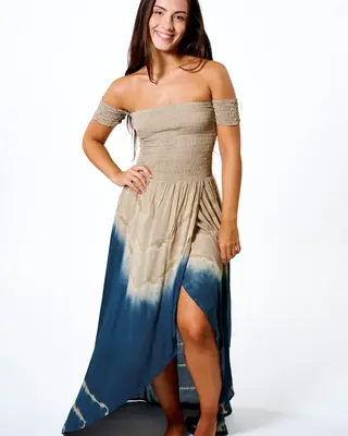 Melé Beach Lange Jurk Topali Cantik Navy