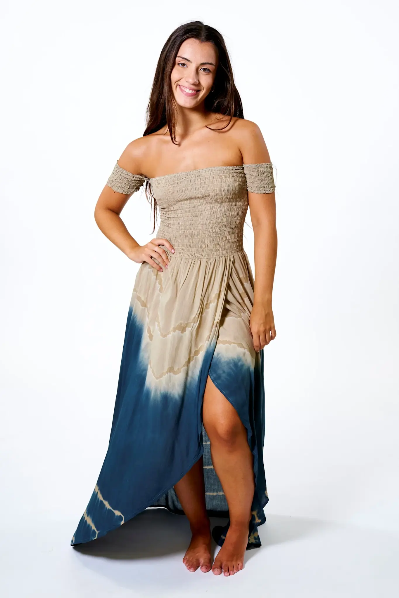 Melé Beach Lange Jurk Topali Cantik Navy