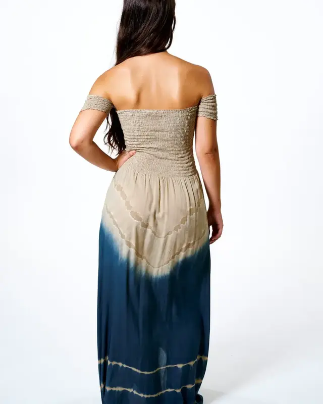 Melé Beach Lange Jurk Topali Cantik Navy