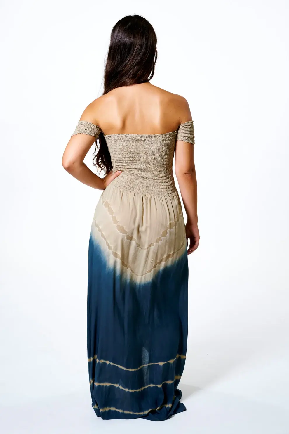 Melé Beach Lange Jurk Topali Cantik Navy